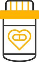 Heart Medicine Line Two Color Icon vector