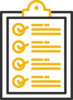 Checklist Line Two Color Icon vector