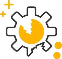 Disruption Line Two Color Icon vector