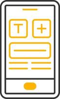 Mobile Phone Line Two Color Icon vector