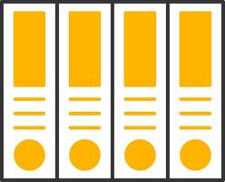 Archive Line Two Color Icon vector