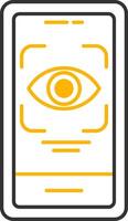 Retina Scanner Line Two Color Icon vector