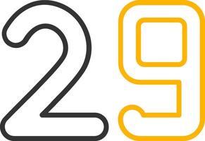 Twenty nine Line Two Color Icon vector