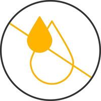 No Potable Line Two Color Icon vector