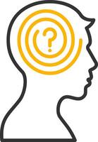 Confusion Line Two Color Icon vector