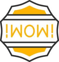 Wow Line Two Color Icon vector