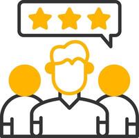 Leadership Rating Line Two Color Icon vector