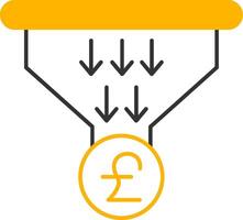 Sales PipeLine Two Color Line Two Color Icon vector