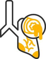 Bronchiectasis Line Two Color Icon vector