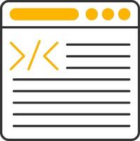Coding Line Two Color Icon vector