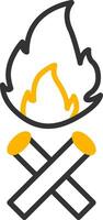 Fire Line Two Color Icon vector