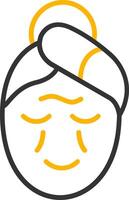 Wrinkle Line Two Color Icon vector