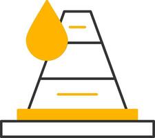 Traffic Cone Line Two Color Icon vector
