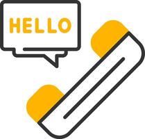 Hello Line Two Color Icon vector