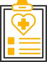 Health Checkup Line Two Color Icon vector