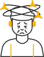 Dizziness Line Two Color Icon vector