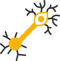 Multipolar Neuron Line Two Color Icon vector