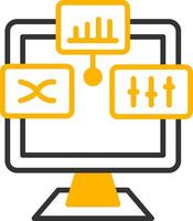 Analysis Line Two Color Icon vector