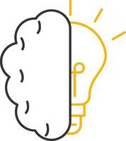 Brainstroming Line Two Color Icon vector