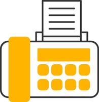 Fax Line Two Color Icon vector