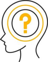 Confusion Line Two Color Icon vector