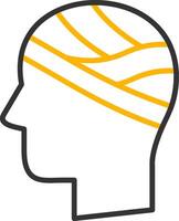 Head Line Two Color Icon vector