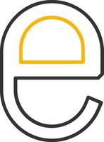 Small e Icon vector