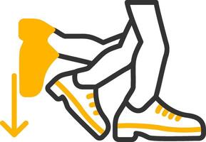 Toe Beat Line Two Color Icon vector