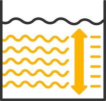 Depth Line Two Color Icon vector