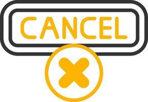 Cancel Line Two Color Icon vector