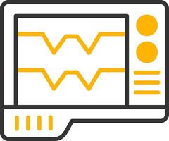 Ecg Line Two Color Icon vector