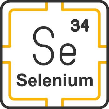Selenium Line Two Color Icon vector