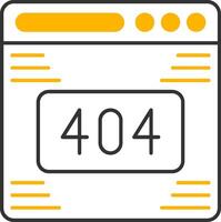 404 Error Line Two Color Icon vector