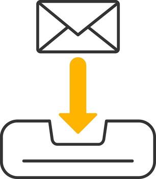 Inbox Line Two Color Icon vector