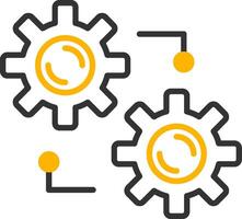 Integration Line Two Color Icon vector