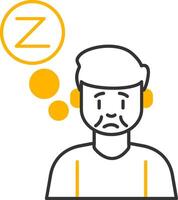 Insomnia Line Two Color Icon vector