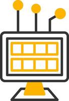 Digital Disruption Line Two Color Icon vector