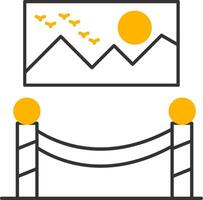 Art Exhibition Line Two Color Icon vector