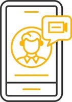 Conference Line Two Color Icon vector