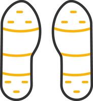 Claque Tap Line Two Color Icon vector