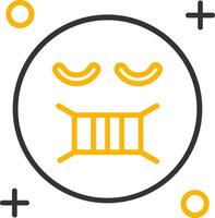 Face mask Line Two Color Icon vector