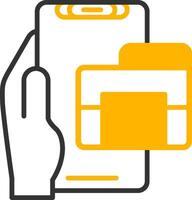 Folder Line Two Color Icon vector
