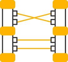 Laser Line Two Color Icon vector