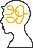 Confusion Line Two Color Icon vector