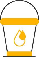Water Bucket Line Two Color Icon vector