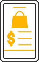OnLine Two Color Shopping Line Two Color Icon vector