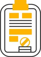 Schedule Line Two Color Icon vector