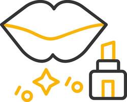 Lip Stick Line Two Color Icon vector