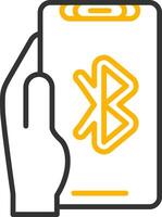 Bluetooth Line Two Color Icon vector