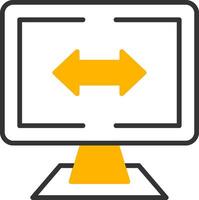 Gap Measurement Line Two Color Icon vector